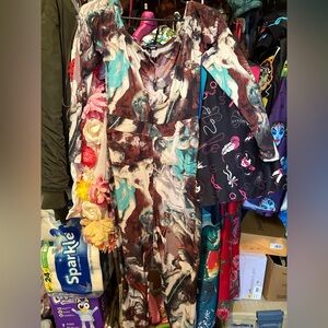 Fashion Nova Multicolor Artistic Print Top